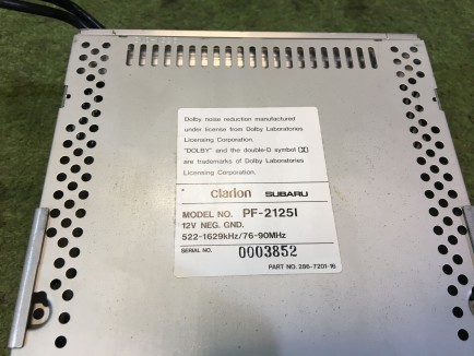 Auto-rádio SUBARU LEGACY BG5 1996