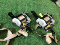 Front seat belts SUBARU LANCASTER OEM 64620AE000GF, 64620AE030GF BHE BH9 1998 beige 8L5