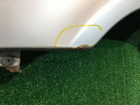 左フロントフェンダー дефект SUBARU LEGACY OEM 57120AE011 BE5 2000 Silver 792