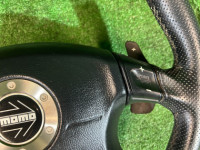 Volante MOMO STI с лепестками. SUBARU LEGACY OEM 34311AE100 BH5 2002 SILVER 01G