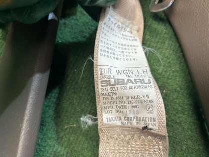 Rear seat belts SUBARU LANCASTER OEM 64660AE000ML 64660AE010ML BH9 2001 GREEN 1U7