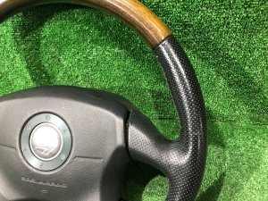 方向盘 MOMO темное дерево SUBARU LEGACY LANCASTER OEM 34311AE310 BHE BH9 BH5 2002 SILVER/GREY 1U2