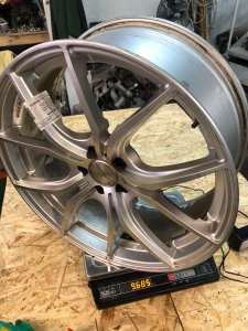 Wheel rims R19 8J 5x100 +50 RAYS Gram Lights 57FXX SUBARU LEGACY OEM 28111AJ200 BMG BM9 BM 2013
