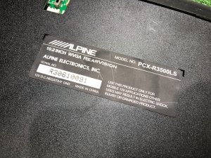 Display screen Alpine pcx-r3500LS SUBARU LEGACY OEM 123456789 BMG BM9 BM 2013
