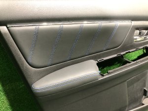 Door trim panels синяя строчка!!! SUBARU LEVORG OEM 94212VA101VH, 94212VA111VH, 94222VA101VH, 94222VA111VH VMG VM4 VM 2015 Dark Gray 61K